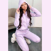 Leather Co-Ord Set Purple